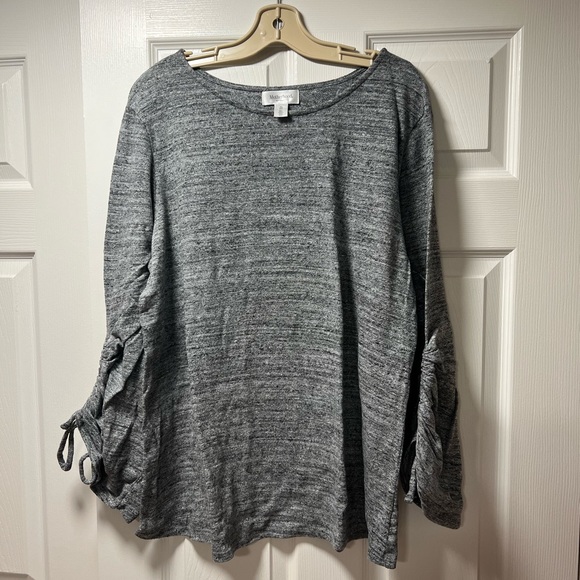 Motherhood Maternity - size XL, maternity sweater. Grey colour, tie up sleeves. - Picture 1 of 5